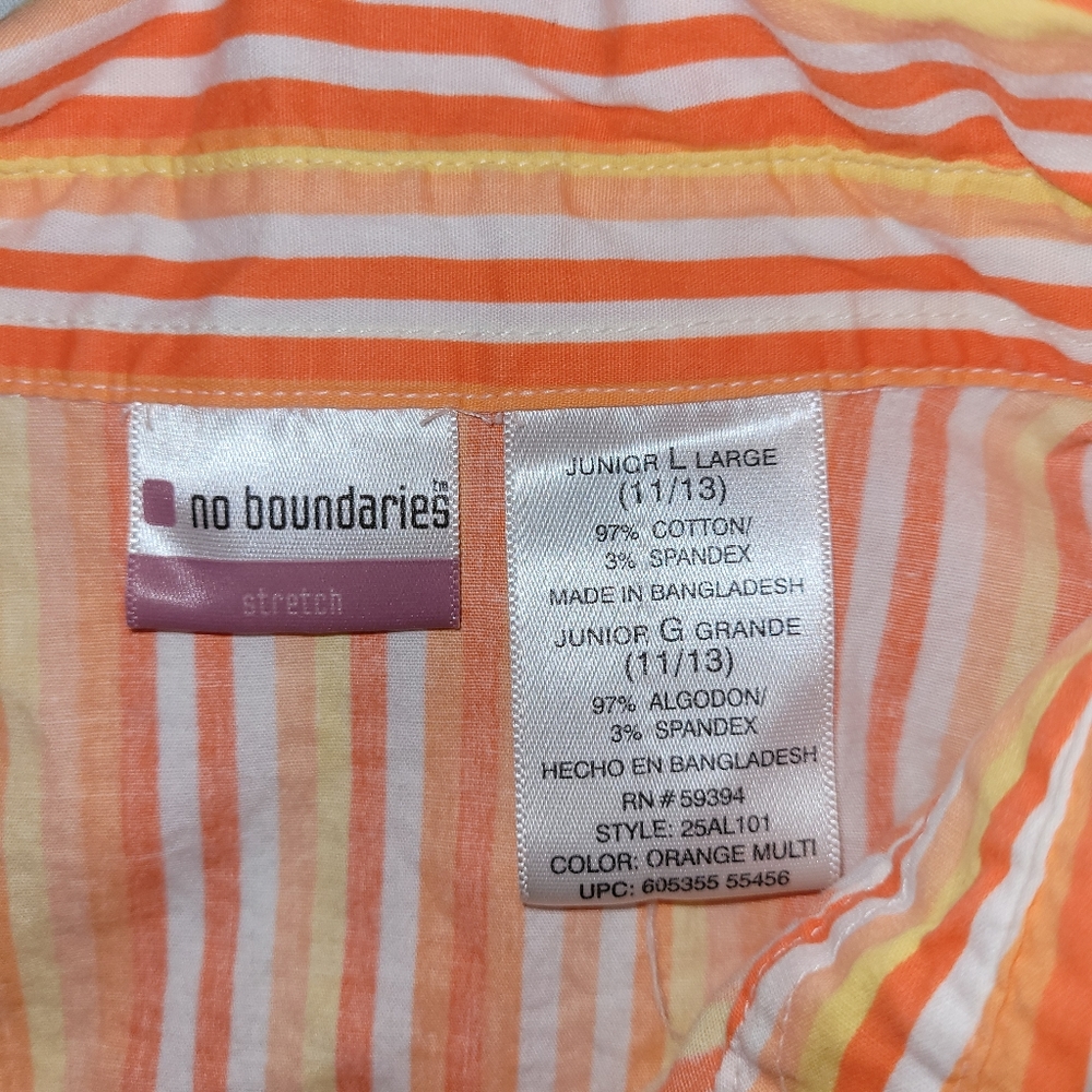 Striped collared button down top - Picture 3 of 3